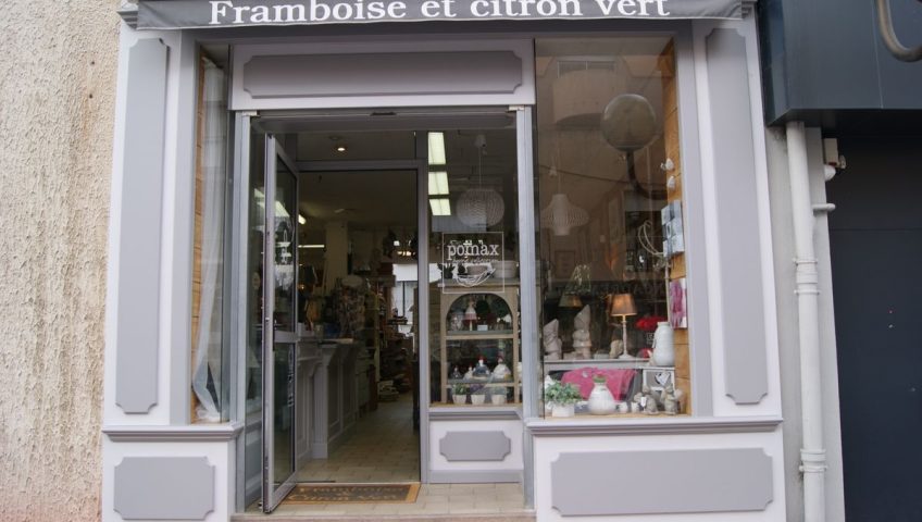Façade de magasin : Framboise et Citron vert